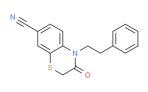 CAS No. 1400566-18-8, 3-Oxo-4-phenethyl-3,4-dihydro-2H-benzo[b][1,4]thiazine-7-carbonitrile