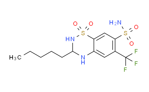 CAS No. 1766-91-2, 3-Pentyl-6-(trifluoromethyl)-3,4-dihydro-2H-benzo[e][1,2,4]thiadiazine-7-sulfonamide 1,1-dioxide
