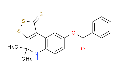 CAS No. 333307-75-8, 4,4-Dimethyl-1-thioxo-4,5-dihydro-1H-[1,2]dithiolo[3,4-c]quinolin-8-yl benzoate