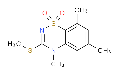 CAS No. 1000576-94-2, 4,6,8-Trimethyl-3-(methylthio)-4H-benzo[e][1,2,4]thiadiazine 1,1-dioxide