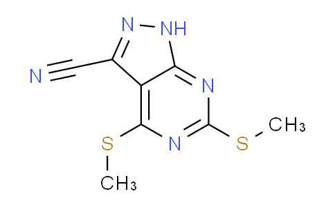 CAS No. 73236-31-4, 4,6-Bis(methylthio)-1H-pyrazolo[3,4-d]pyrimidine-3-carbonitrile