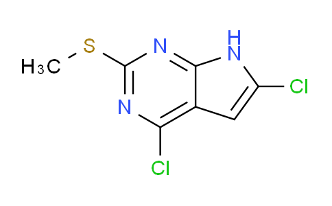 CAS No. 90662-12-7, 4,6-Dichloro-2-(methylthio)-7H-pyrrolo[2,3-d]pyrimidine