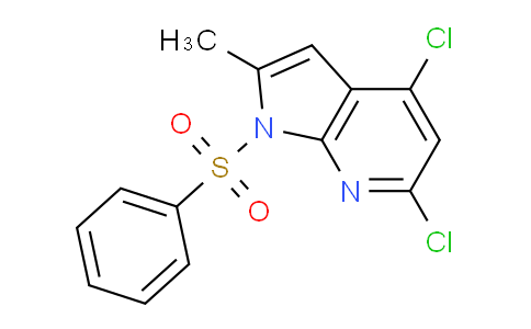 CAS No. 1227268-69-0, 4,6-Dichloro-2-methyl-1-(phenylsulfonyl)-1H-pyrrolo[2,3-b]pyridine