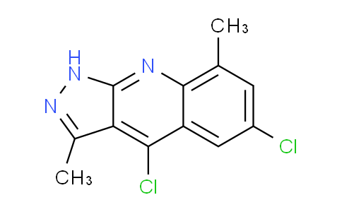 CAS No. 1228245-57-5, 4,6-Dichloro-3,8-dimethyl-1H-pyrazolo[3,4-b]quinoline
