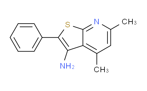 CAS No. 443640-27-5, 4,6-Dimethyl-2-phenylthieno[2,3-b]pyridin-3-amine