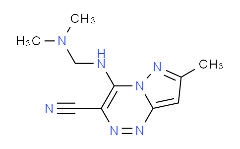 CAS No. 1306738-66-8, 4-(((Dimethylamino)methyl)amino)-7-methylpyrazolo[5,1-c][1,2,4]triazine-3-carbonitrile