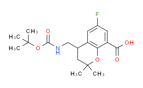 CAS No. 1956332-03-8, 4-(((tert-Butoxycarbonyl)amino)methyl)-6-fluoro-2,2-dimethylchroman-8-carboxylic acid
