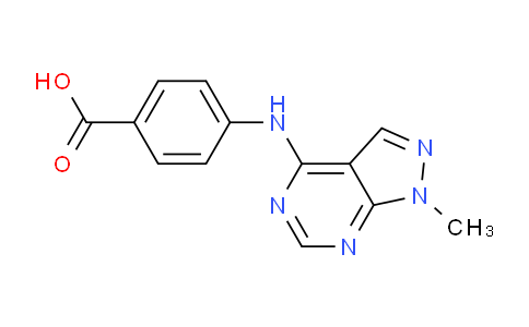CAS No. 361986-42-7, 4-((1-Methyl-1H-pyrazolo[3,4-d]pyrimidin-4-yl)amino)benzoic acid