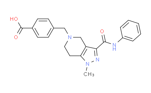 CAS No. 1142210-70-5, 4-((1-Methyl-3-(phenylcarbamoyl)-6,7-dihydro-1H-pyrazolo[4,3-c]pyridin-5(4H)-yl)methyl)benzoic acid