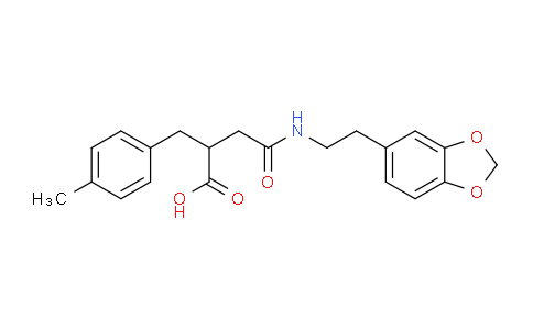 CAS No. 332849-40-8, 4-((2-(Benzo[d][1,3]dioxol-5-yl)ethyl)amino)-2-(4-methylbenzyl)-4-oxobutanoic acid