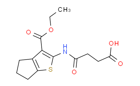 CAS No. 314282-21-8, 4-((3-(Ethoxycarbonyl)-5,6-dihydro-4H-cyclopenta[b]thiophen-2-yl)amino)-4-oxobutanoic acid