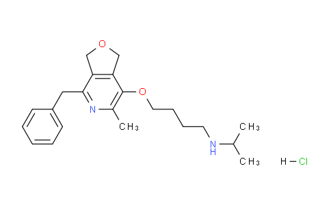 CAS No. 93982-17-3, 4-((4-Benzyl-6-methyl-1,3-dihydrofuro[3,4-c]pyridin-7-yl)oxy)-N-isopropylbutan-1-amine hydrochloride