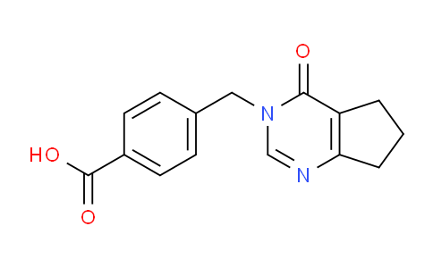 CAS No. 1707567-43-8, 4-((4-Oxo-4,5,6,7-tetrahydro-3H-cyclopenta[d]pyrimidin-3-yl)methyl)benzoic acid