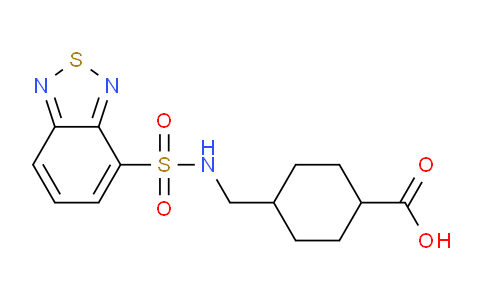 CAS No. 899721-22-3, 4-((Benzo[c][1,2,5]thiadiazole-4-sulfonamido)methyl)cyclohexanecarboxylic acid