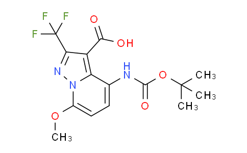 CAS No. 1454802-84-6, 4-((tert-Butoxycarbonyl)amino)-7-methoxy-2-(trifluoromethyl)pyrazolo[1,5-a]pyridine-3-carboxylic acid