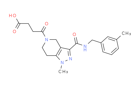 CAS No. 1142210-44-3, 4-(1-Methyl-3-((3-methylbenzyl)carbamoyl)-6,7-dihydro-1H-pyrazolo[4,3-c]pyridin-5(4H)-yl)-4-oxobutanoic acid