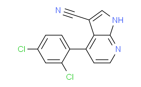 CAS No. 1009838-57-6, 4-(2,4-Dichlorophenyl)-1H-pyrrolo[2,3-b]pyridine-3-carbonitrile