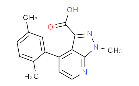 CAS No. 1354704-98-5, 4-(2,5-Dimethylphenyl)-1-methyl-1H-pyrazolo[3,4-b]pyridine-3-carboxylic acid