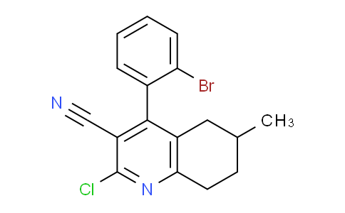 CAS No. 1708401-41-5, 4-(2-Bromophenyl)-2-chloro-6-methyl-5,6,7,8-tetrahydroquinoline-3-carbonitrile