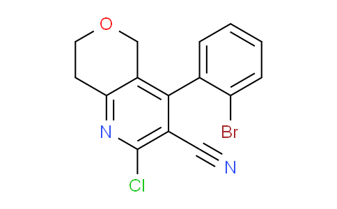 CAS No. 1707568-95-3, 4-(2-Bromophenyl)-2-chloro-7,8-dihydro-5H-pyrano[4,3-b]pyridine-3-carbonitrile
