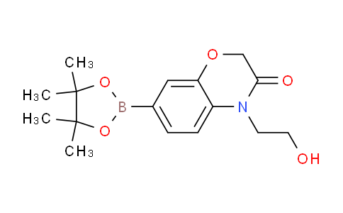 CAS No. 1489264-76-7, 4-(2-Hydroxyethyl)-7-(4,4,5,5-tetramethyl-1,3,2-dioxaborolan-2-yl)-2H-benzo[b][1,4]oxazin-3(4H)-one