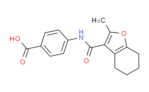 CAS No. 335211-75-1, 4-(2-Methyl-4,5,6,7-tetrahydrobenzofuran-3-carboxamido)benzoic acid