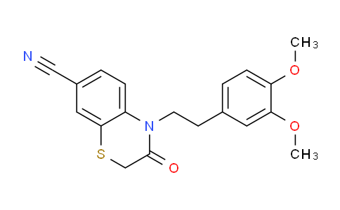 CAS No. 1400566-19-9, 4-(3,4-Dimethoxyphenethyl)-3-oxo-3,4-dihydro-2H-benzo[b][1,4]thiazine-7-carbonitrile