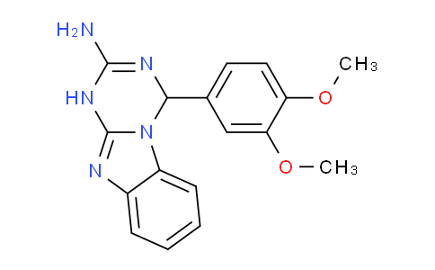 CAS No. 306735-64-8, 4-(3,4-Dimethoxyphenyl)-1,4-dihydrobenzo[4,5]imidazo[1,2-a][1,3,5]triazin-2-amine