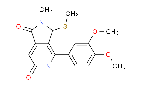 CAS No. 1269528-79-1, 4-(3,4-Dimethoxyphenyl)-2-methyl-3-(methylthio)-2,3-dihydro-1H-pyrrolo[3,4-c]pyridine-1,6(5H)-dione