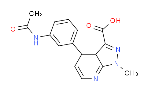 CAS No. 1356543-25-3, 4-(3-Acetamidophenyl)-1-methyl-1H-pyrazolo[3,4-b]pyridine-3-carboxylic acid
