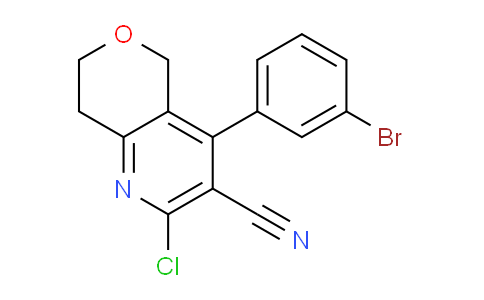 CAS No. 1707581-83-6, 4-(3-Bromophenyl)-2-chloro-7,8-dihydro-5H-pyrano[4,3-b]pyridine-3-carbonitrile