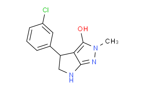 CAS No. 1707735-67-8, 4-(3-Chlorophenyl)-2-methyl-2,4,5,6-tetrahydropyrrolo[2,3-c]pyrazol-3-ol