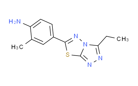 CAS No. 874468-50-5, 4-(3-Ethyl-[1,2,4]triazolo[3,4-b][1,3,4]thiadiazol-6-yl)-2-methylaniline