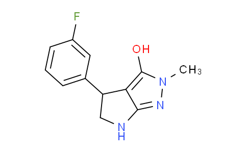 CAS No. 1708080-89-0, 4-(3-Fluorophenyl)-2-methyl-2,4,5,6-tetrahydropyrrolo[2,3-c]pyrazol-3-ol