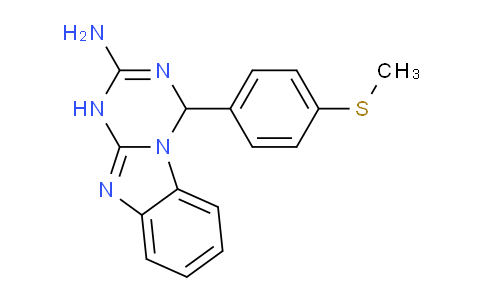 CAS No. 452285-32-4, 4-(4-(Methylthio)phenyl)-1,4-dihydrobenzo[4,5]imidazo[1,2-a][1,3,5]triazin-2-amine