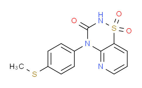 CAS No. 1707562-52-4, 4-(4-(Methylthio)phenyl)-2H-pyrido[2,3-e][1,2,4]thiadiazin-3(4H)-one 1,1-dioxide