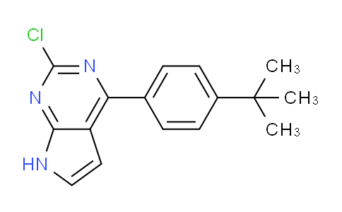 CAS No. 1236078-08-2, 4-(4-(tert-Butyl)phenyl)-2-chloro-7H-pyrrolo[2,3-d]pyrimidine
