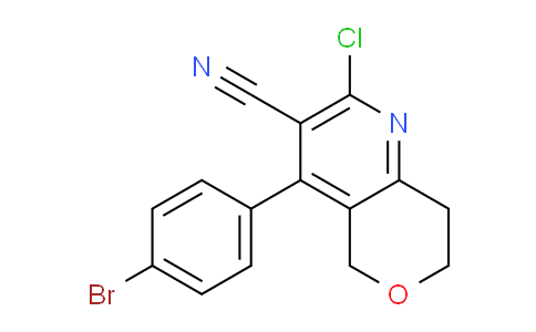 CAS No. 1708251-15-3, 4-(4-Bromophenyl)-2-chloro-7,8-dihydro-5H-pyrano[4,3-b]pyridine-3-carbonitrile