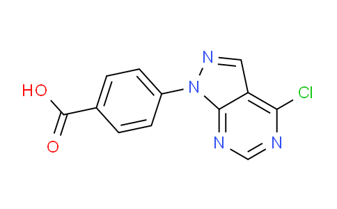 CAS No. 1313404-68-0, 4-(4-Chloro-1H-pyrazolo[3,4-d]pyrimidin-1-yl)benzoic acid