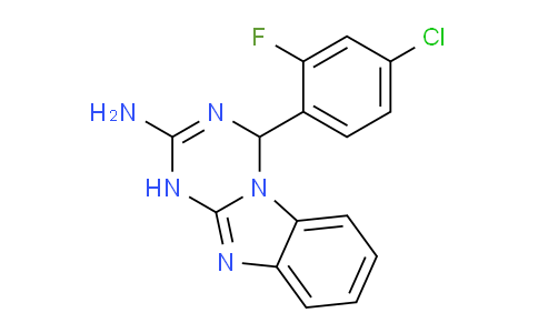 CAS No. 1158195-73-3, 4-(4-Chloro-2-fluorophenyl)-1,4-dihydrobenzo[4,5]imidazo[1,2-a][1,3,5]triazin-2-amine