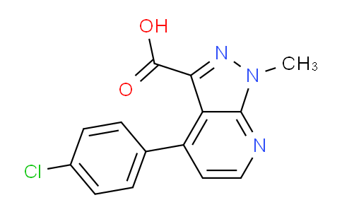 CAS No. 1354706-20-9, 4-(4-Chlorophenyl)-1-methyl-1H-pyrazolo[3,4-b]pyridine-3-carboxylic acid