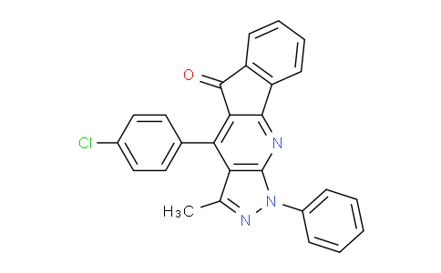 CAS No. 1009630-24-3, 4-(4-Chlorophenyl)-3-methyl-1-phenyl-1H-indeno[1,2 -b]pyrazolo[4,3-e]pyridin-5-one