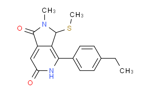 CAS No. 1269533-19-8, 4-(4-Ethylphenyl)-2-methyl-3-(methylthio)-2,3-dihydro-1H-pyrrolo[3,4-c]pyridine-1,6(5H)-dione