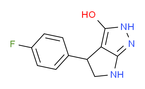 CAS No. 1710846-10-8, 4-(4-Fluorophenyl)-2,4,5,6-tetrahydropyrrolo[2,3-c]pyrazol-3-ol