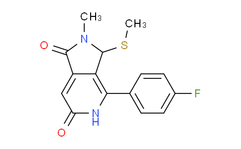 CAS No. 1269532-53-7, 4-(4-Fluorophenyl)-2-methyl-3-(methylthio)-2,3-dihydro-1H-pyrrolo[3,4-c]pyridine-1,6(5H)-dione