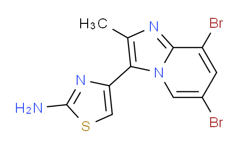 CAS No. 886507-34-2, 4-(6,8-Dibromo-2-methylimidazo[1,2-a]pyridin-3-yl)thiazol-2-amine