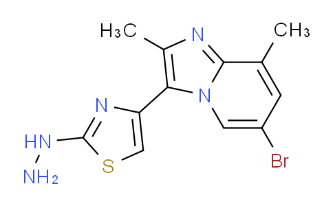 CAS No. 886503-73-7, 4-(6-Bromo-2,8-dimethylimidazo[1,2-a]pyridin-3-yl)-2-hydrazinylthiazole