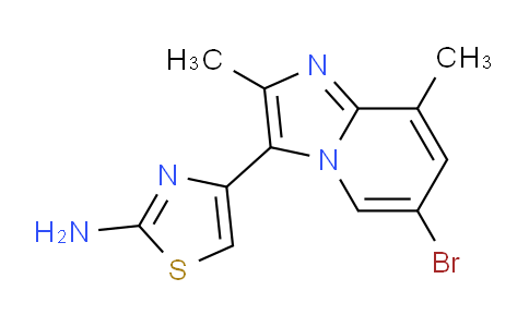 CAS No. 886506-90-7, 4-(6-Bromo-2,8-dimethylimidazo[1,2-a]pyridin-3-yl)thiazol-2-amine