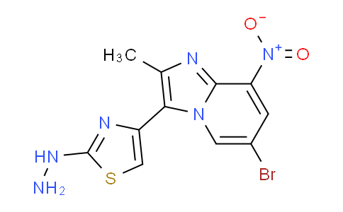 CAS No. 886503-78-2, 4-(6-Bromo-2-methyl-8-nitroimidazo[1,2-a]pyridin-3-yl)-2-hydrazinylthiazole