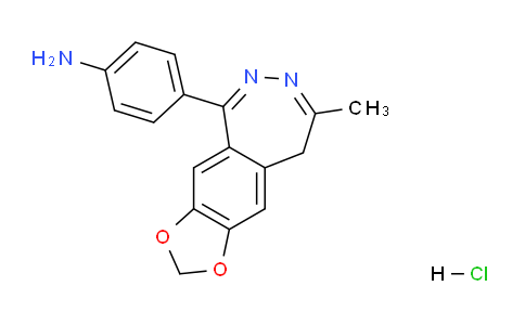 CAS No. 192065-56-8, 4-(8-Methyl-9H-[1,3]dioxolo[4',5':4,5]benzo[1,2-d][1,2]diazepin-5-yl)aniline hydrochloride